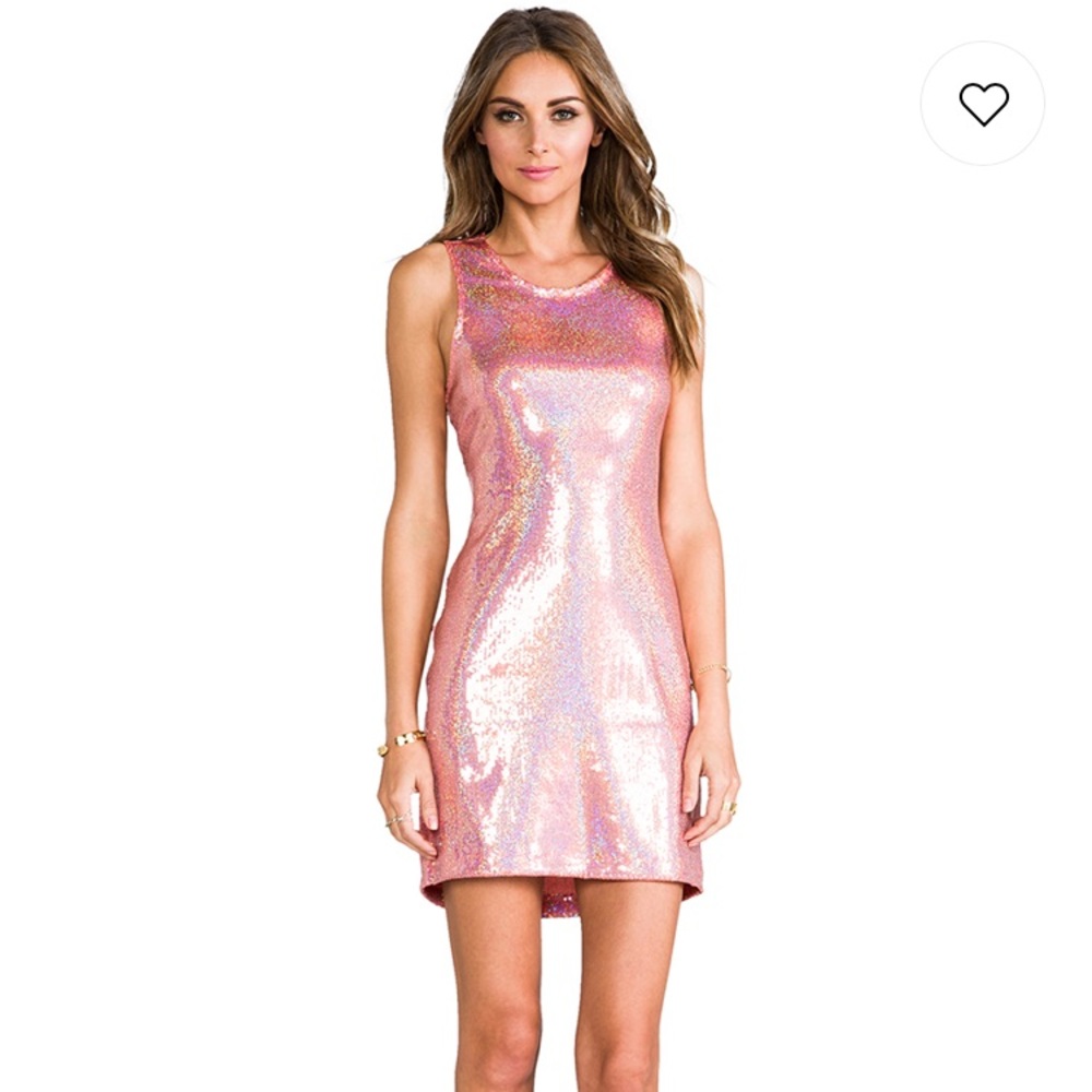 NWT Naven Jagger Dress in Peach Sparkle 0